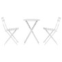 Conjunto de Bistro Plegable 3 pcs Acero en Conjuntos de jardín | Comprar online en Foru.es