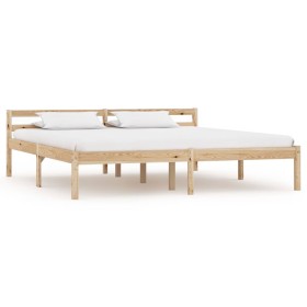 Estructura de cama de madera maciza de pino 180x200 cm de vidaXL, Camas y somieres - Ref: Foro24-283195, Precio: 150,71 €, De...