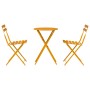Conjunto de Bistro Plegable 3 pcs Mostaza Acero en Conjuntos de jardín | Comprar online en Foru.es