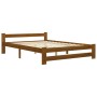 Estructura de cama madera maciza pino marrón miel 160x200 cm de vidaXL, Camas y somieres - Ref: Foro24-322009, Precio: 121,31...