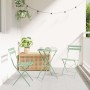 Conjunto de Bistro Plegable 3 pcs Verde Espuma de Mar Acero en Conjuntos de jardín | Comprar online en Foru.es