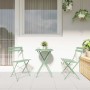 Conjunto de Bistro Plegable 3 pcs Verde Espuma de Mar Acero en Conjuntos de jardín | Comprar online en Foru.es