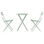 Conjunto de Bistro Plegable 3 pcs Verde Espuma de Mar Acero en Conjuntos de jardín | Comprar online en Foru.es