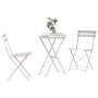 Conjunto de Bistro Plegable 3 pcs Beige Acero en Conjuntos de jardín | Comprar online en Foru.es