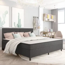 Estructura de cama Box Spring tela gris 200x200 cm de vidaXL, Camas y somieres - Ref: Foro24-287467, Precio: 184,86 €, Descue...