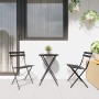 Conjunto de Bistro Plegable 3 pcs Antracita Acero en Conjuntos de jardín | Comprar online en Foru.es