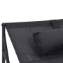 Sofá de sol de jardín con almohada 2 pcs Negro en Camas para exterior | Comprar online en Foru.es