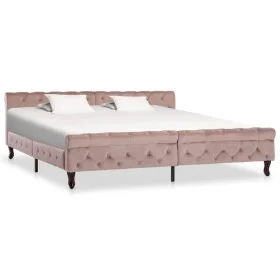 Pink velvet bed frame 200x200 cm by vidaXL, Beds and slatted bases - Ref: Foro24-288570, Price: 361,94 €, Discount: %