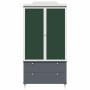 Armario de Pizarra con cajón Gris y blanco Madera contrachapada en Armarios roperos | Comprar online en Foru.es