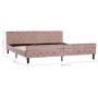 Estructura de cama de terciopelo rosa 200x200 cm de vidaXL, Camas y somieres - Ref: Foro24-288570, Precio: 367,46 €, Descuent...