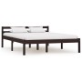 Estructura de cama madera maciza pino marrón oscuro 140x200 cm de vidaXL, Camas y somieres - Ref: Foro24-283205, Precio: 132,...