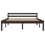 Estructura de cama madera maciza pino marrón oscuro 140x200 cm de vidaXL, Camas y somieres - Ref: Foro24-283205, Precio: 132,...