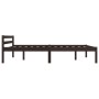 Estructura de cama madera maciza pino marrón oscuro 140x200 cm de vidaXL, Camas y somieres - Ref: Foro24-283205, Precio: 132,...