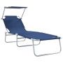Tumbona 2 pcs Azul 58 x 188 x 77 cm Poliéster en Tumbonas | Comprar online en Foru.es