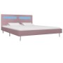 Estructura de cama con LED tela rosa 180x200 cm de vidaXL, Camas y somieres - Ref: Foro24-280980, Precio: 217,85 €, Descuento: %