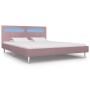 Estructura de cama con LED tela rosa 180x200 cm de vidaXL, Camas y somieres - Ref: Foro24-280980, Precio: 217,85 €, Descuento: %