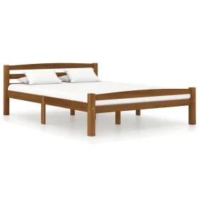 Estructura de cama madera maciza pino marrón miel 120x200 cm de vidaXL, Camas y somieres - Ref: Foro24-322077, Precio: 113,03...