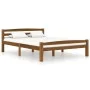 Solid pine wood bed frame honey brown 120x200 cm by vidaXL, Beds and slatted bases - Ref: Foro24-322077, Price: 113,03 €, Dis...