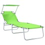 Tumbona 2 pcs Verde 58 x 188 x 77 cm Poliéster en Tumbonas | Comprar online en Foru.es
