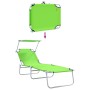 Tumbona 2 pcs Verde 58 x 188 x 77 cm Poliéster en Tumbonas | Comprar online en Foru.es
