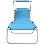 Tumbona 2 pcs Azul brillante 58 x 188 x 77 cm Poliéster en Tumbonas | Comprar online en Foru.es