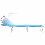 Tumbona 2 pcs Azul brillante 58 x 188 x 77 cm Poliéster en Tumbonas | Comprar online en Foru.es