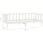 Sofá cama con colchón madera de pino maciza blanco 90x200 cm de vidaXL, Camas y somieres - Ref: Foro24-3083610, Precio: 286,9...