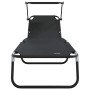 Tumbona plegable Negro 190 x 57 x 81 cm oxford en Tumbonas | Comprar online en Foru.es