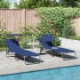 Tumbona plegable 2 pcs Azul 190 x 57 x 81 cm oxford en Tumbonas | Comprar online en Foru.es