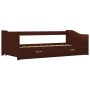 Estructura de sofá cama madera de pino marrón 90x200 cm de vidaXL, Camas y somieres - Ref: Foro24-283152, Precio: 191,95 €, D...