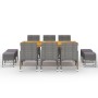 Juego de comedor de jardín de 11 piezas gris en Conjuntos de jardín | Comprar online en Foru.es