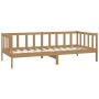 Sofá cama y colchón madera pino maciza marrón miel 90x200 cm de vidaXL, Camas y somieres - Ref: Foro24-3083617, Precio: 297,6...