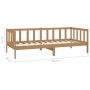 Sofá cama y colchón madera pino maciza marrón miel 90x200 cm de vidaXL, Camas y somieres - Ref: Foro24-3083617, Precio: 297,6...
