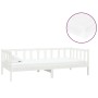 Sofá cama con colchón madera de pino maciza blanco 90x200 cm de vidaXL, Camas y somieres - Ref: Foro24-3083605, Precio: 217,5...