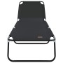 Tumbona plegable Negro 188 x 57 x 86.5 cm Poliéster en Tumbonas | Comprar online en Foru.es
