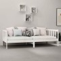 Sofá cama con colchón madera de pino maciza blanco 90x200 cm de vidaXL, Camas y somieres - Ref: Foro24-3083605, Precio: 217,5...