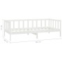 Sofá cama con colchón madera de pino maciza blanco 90x200 cm de vidaXL, Camas y somieres - Ref: Foro24-3083605, Precio: 217,5...