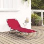 Tumbona plegable Rojo 188 x 57 x 86.5 cm Poliéster en Tumbonas | Comprar online en Foru.es