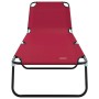 Tumbona plegable Rojo 188 x 57 x 86.5 cm Poliéster en Tumbonas | Comprar online en Foru.es