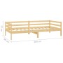 Sofá cama con colchón madera de pino maciza 90x200 cm de vidaXL, Camas y somieres - Ref: Foro24-3083554, Precio: 212,96 €, De...