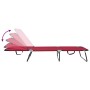 Tumbona plegable 2 pcs Rojo 188 x 57 x 86.5 cm Poliéster en Tumbonas | Comprar online en Foru.es