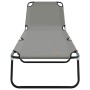 Tumbona plegable 2 pcs Gris 188 x 57 x 86.5 cm Poliéster en Tumbonas | Comprar online en Foru.es