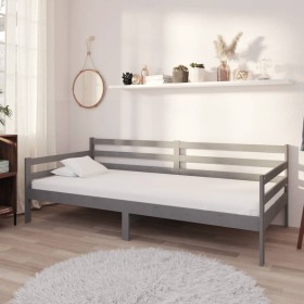 Sofá cama con colchón madera de pino maciza gris 90x200 cm de vidaXL, Camas y somieres - Ref: Foro24-3083591, Precio: 300,20 ...
