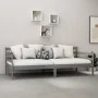 Sofa bed with solid pine wood mattress gray 90x200 cm by vidaXL, Beds and slatted bases - Ref: Foro24-3083591, Price: 290,16 ...