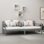 Sofá cama con colchón madera de pino maciza gris 90x200 cm de vidaXL, Camas y somieres - Ref: Foro24-3083591, Precio: 300,20 ...
