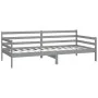 Sofa bed with solid pine wood mattress gray 90x200 cm by vidaXL, Beds and slatted bases - Ref: Foro24-3083591, Price: 290,16 ...