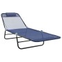 Tumbona plegable Azul marino 182 x 55 x 85.5 cm Textileno en Tumbonas | Comprar online en Foru.es