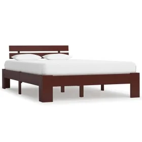 Estructura de cama madera maciza pino marrón oscuro 120x200 cm de vidaXL, Camas y somieres - Ref: Foro24-283174, Precio: 114,...