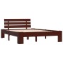 Estructura de cama madera maciza pino marrón oscuro 120x200 cm de vidaXL, Camas y somieres - Ref: Foro24-283174, Precio: 115,...