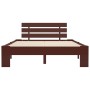 Estructura de cama madera maciza pino marrón oscuro 120x200 cm de vidaXL, Camas y somieres - Ref: Foro24-283174, Precio: 115,...